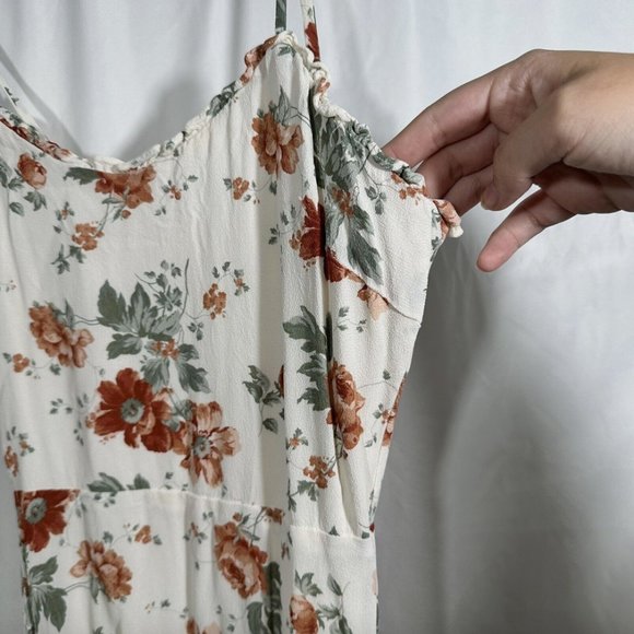 $218 Reformation [‎ 6 ] Cassandra Midi Dress in Veranda Floral Ivory #5831 - Picture 7 of 15